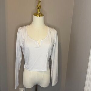 Lululemon Cropped Henley Long Sleeve
